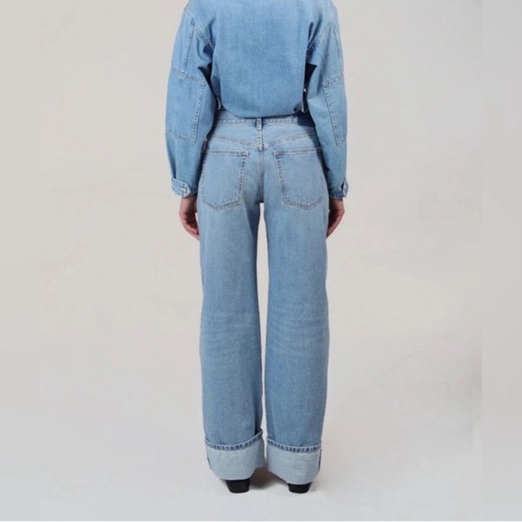 NWT Etica Stanton High Rise Wide Leg Jeans – Arctic Wash, Relaxed Fit, Size 30 - Picture 3 of 13